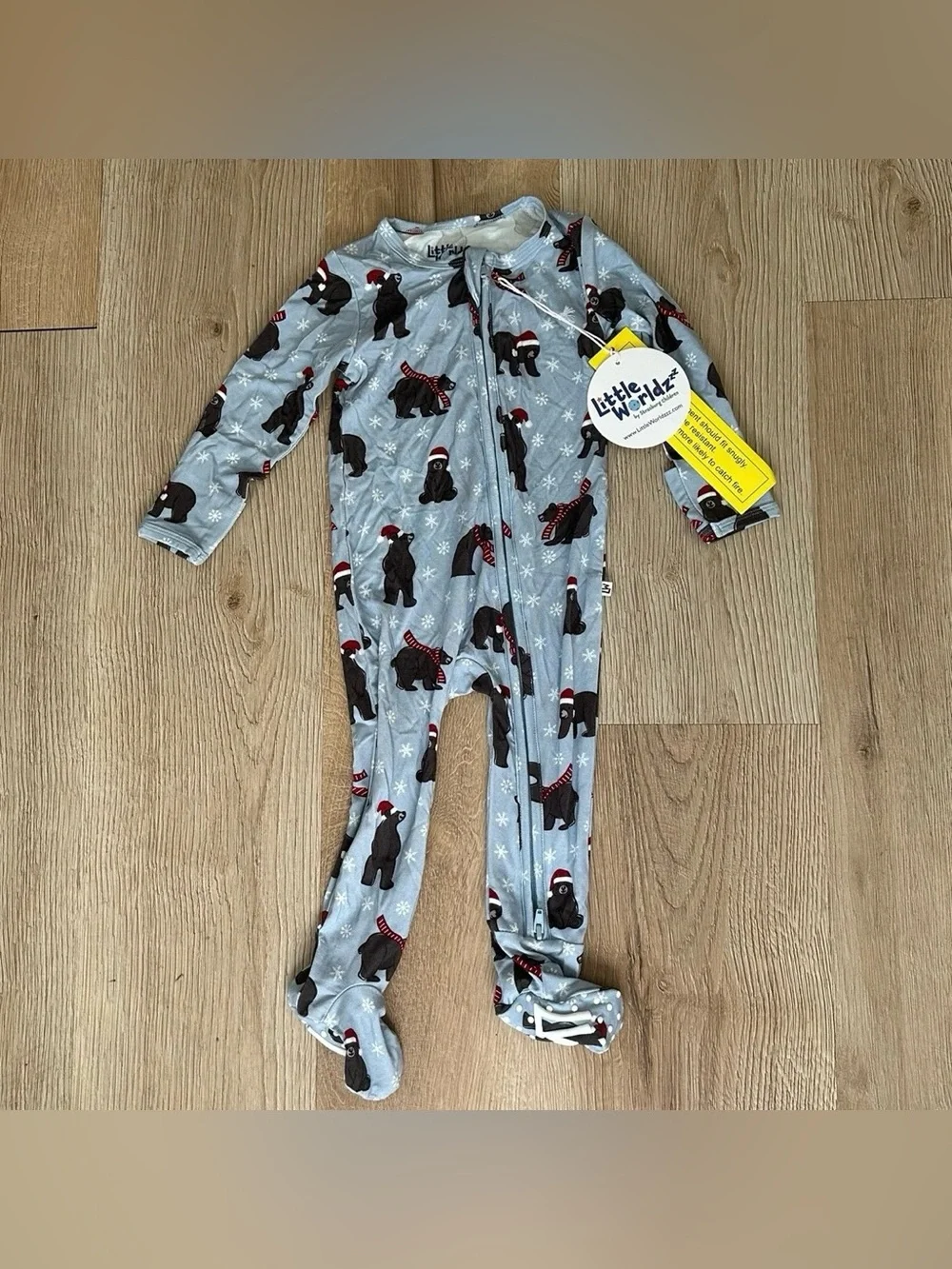 Little Worldz Bear Zipper Footie